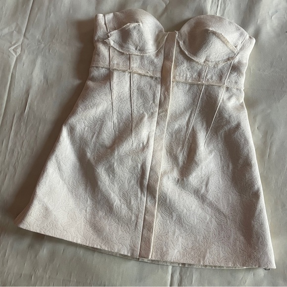 NEW! Proenza Schoulder- Cotton Wool Jacquard Bustier Size 6 Tube Top Sweetheart - Picture 3 of 10